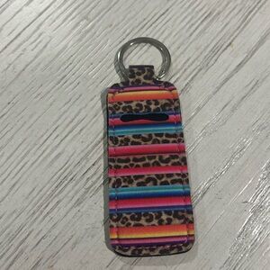Chapstick holder keychain